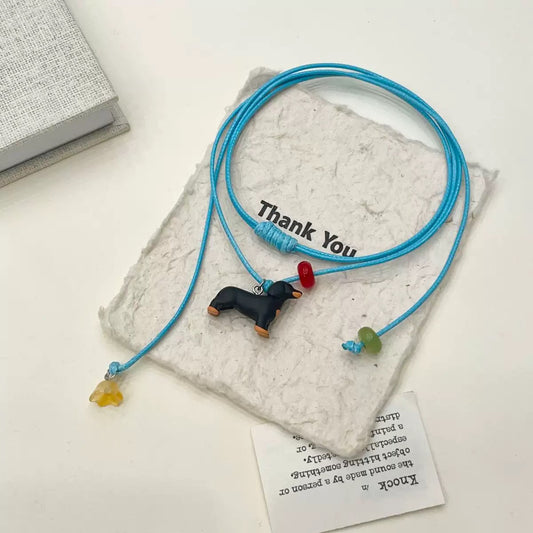 Dachshund necklace, simple necklace limited to summer